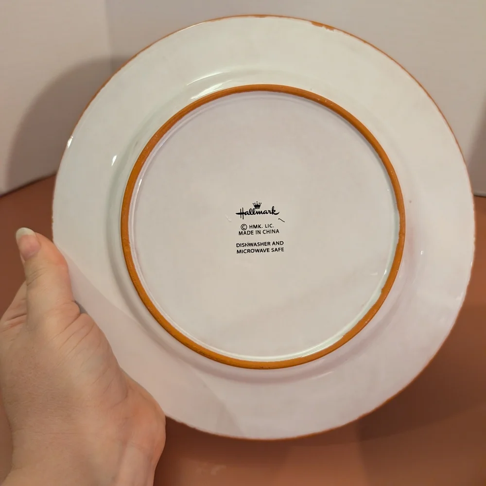 Lot of 4 (FOUR) Hallmark Wine & Cheese Stoneware Appetizer/Salad Plates - 8.5